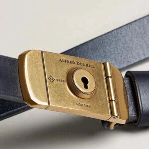 Dunhill London luxury chic special edition Duke Lock Pin belt 38W~36W NIB $595